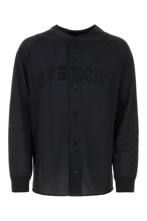 Shop Givenchy College Baseball Shirt In Mesh 